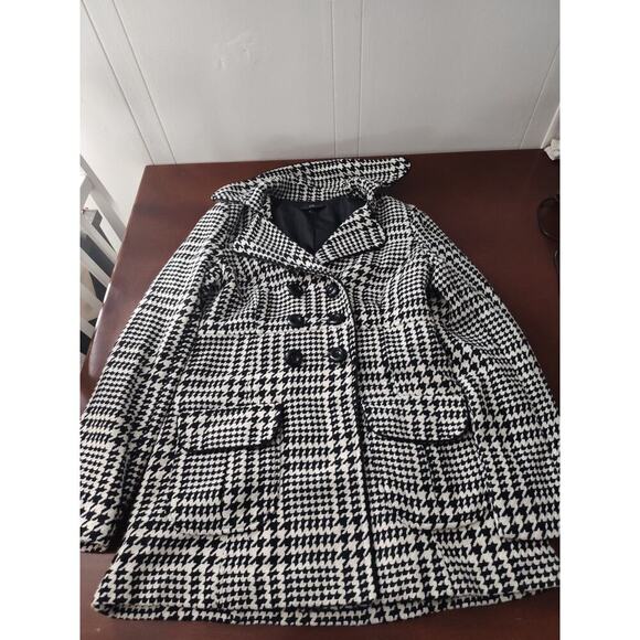 IZ Byer Black White Lined Button Up Jacket SZ S - Picture 7 of 7